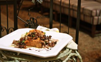 Grilled Salmon with Grilled Balsamic Mushrooms